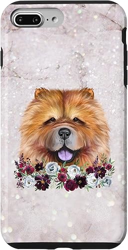 iPhone 7 Plus8 Plus Chow Chow Dog Floral Case