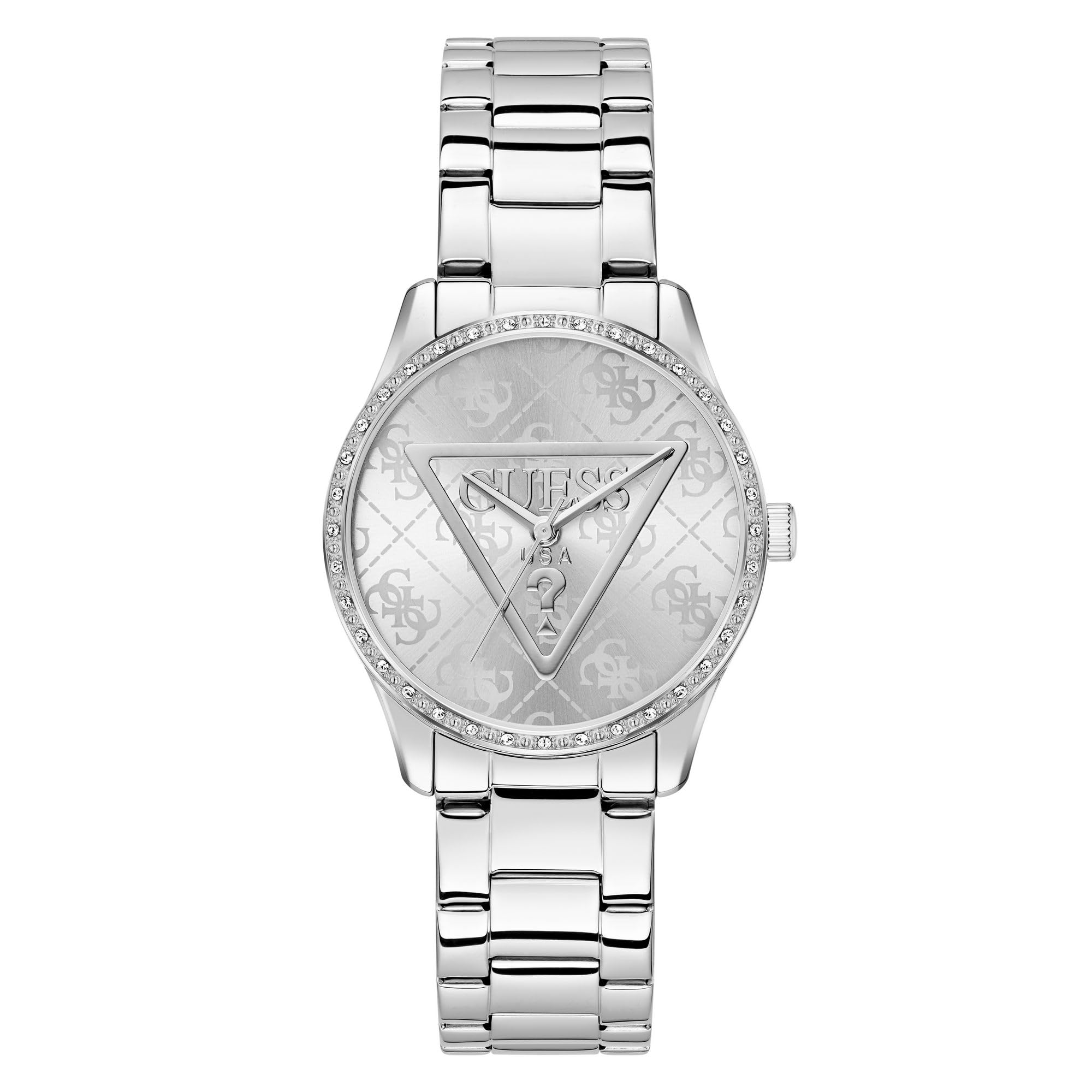 Guess Roxy GW0987L1 - Reloj de Pulsera para Mujer (Acero Inoxidable, 36 mm, 3 Bares), Color Plateado