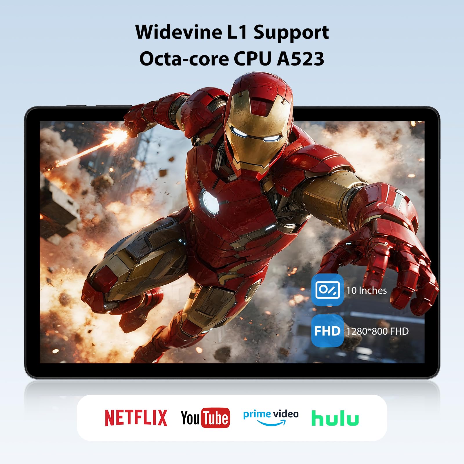 WOREGOO 10 pollici Tablet Android 15, Tablet in Offerta 36G RAM+128G ROM, 5G WiFi, Octa-Core, Widevine L1/8000mAh/1280x800 HD/5MP+8MP fotocamera con tastiera/mouse/caso, Nero