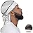 ForceWave Silky Durag for Men Wave Cap Satin Dorag for Men Women 360 Wave (White with Black Seam)