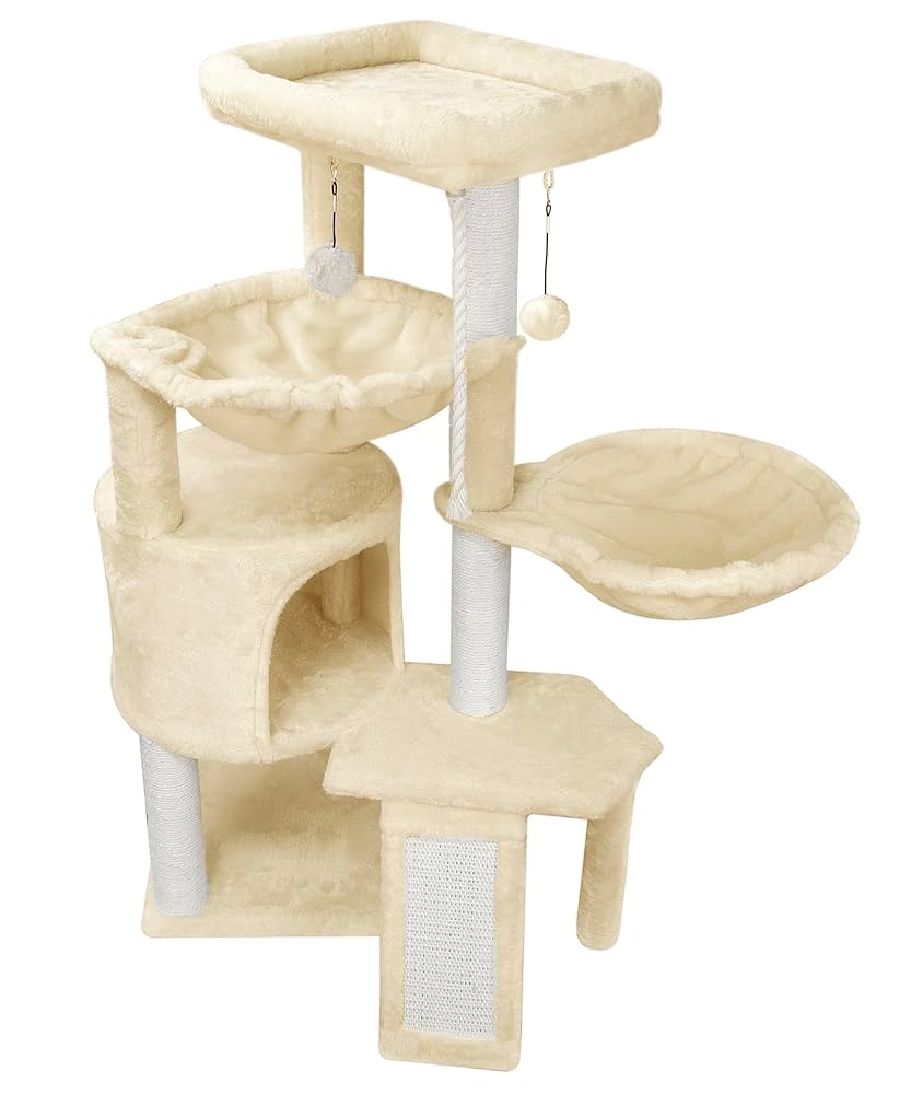 Amazon | TWDEPART キャットタワー 猫タワー 麻紐 安定 猫ハウス