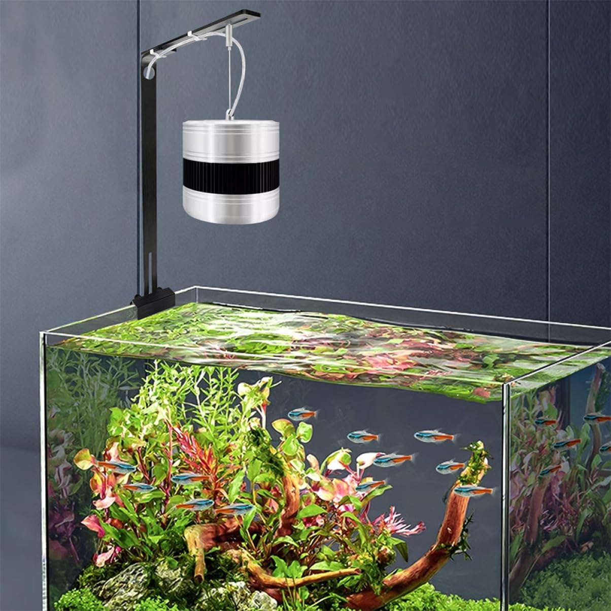 Kisangel Lichthalterhalterung Für Aquarien 2er-pack Aquarien-lichtständer Klemmstil Für Lampe Stabiles Aluminium Schwarz Für Wasserpflanzen