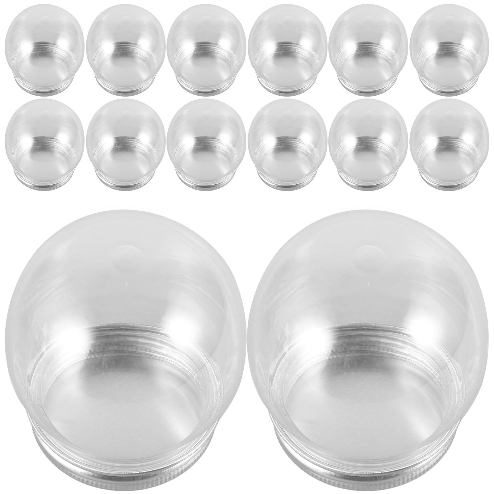 Globos de Plástico Transparente de 4 Pulgadas Rellenables con Tapa de Rosca SWOOMEY 16 Uds