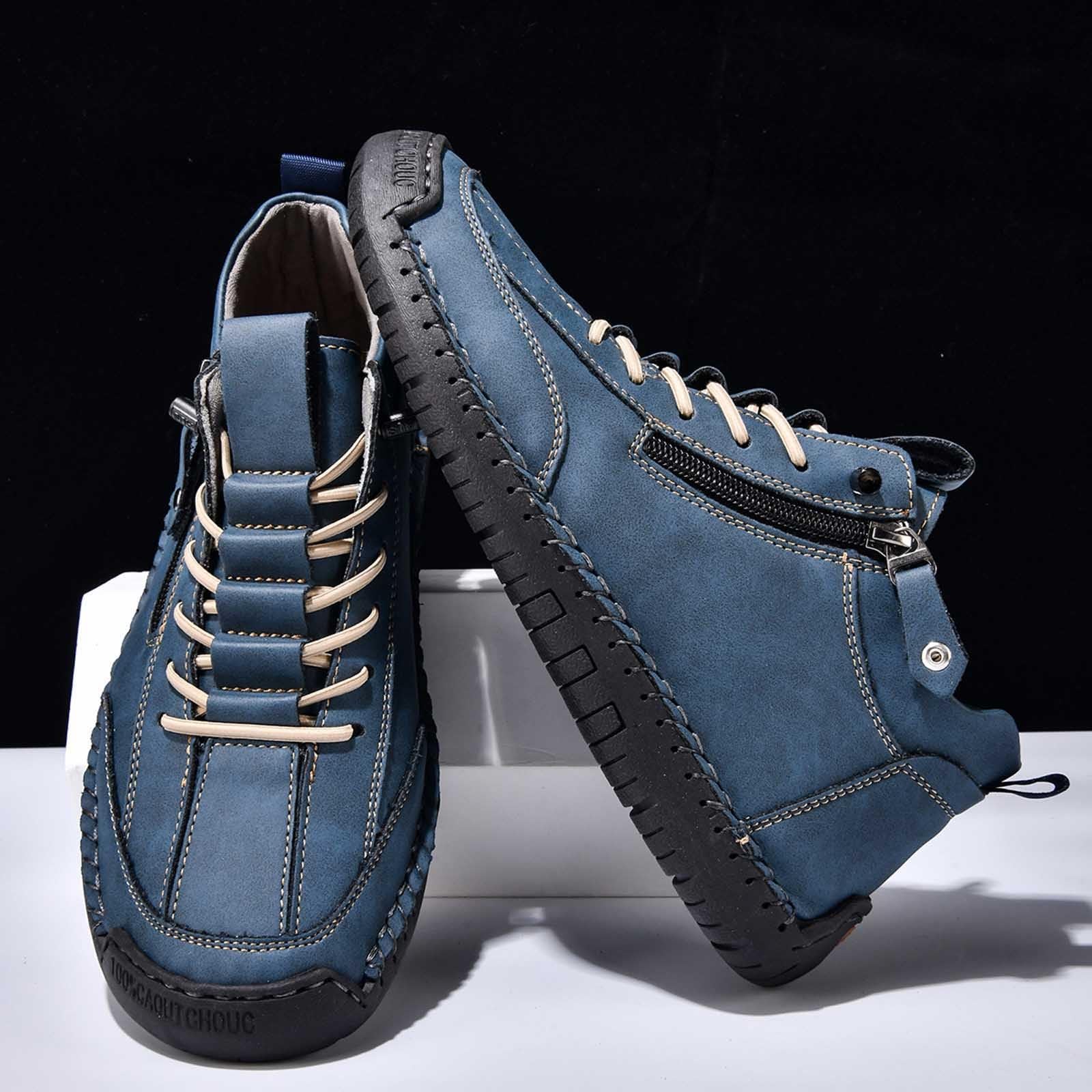 Generisch Buty do stroju ludowego, ślubne, do stroju bawarskiego, buty rekreacyjne dla mężczyzn, z bocznym zamkiem błyskawicznym, sznurowane, do noszenia na co dzień, do całorocznego komfortu