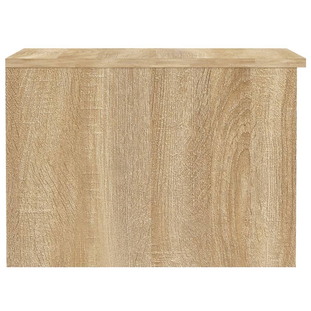 Mesa de centro de madera de roble Sonoma, 50 x 50 x 36 cm, moderna mesa de salón con espacio de almacenamiento y estante, mesa de sofá ideal para salón y mesa auxiliar