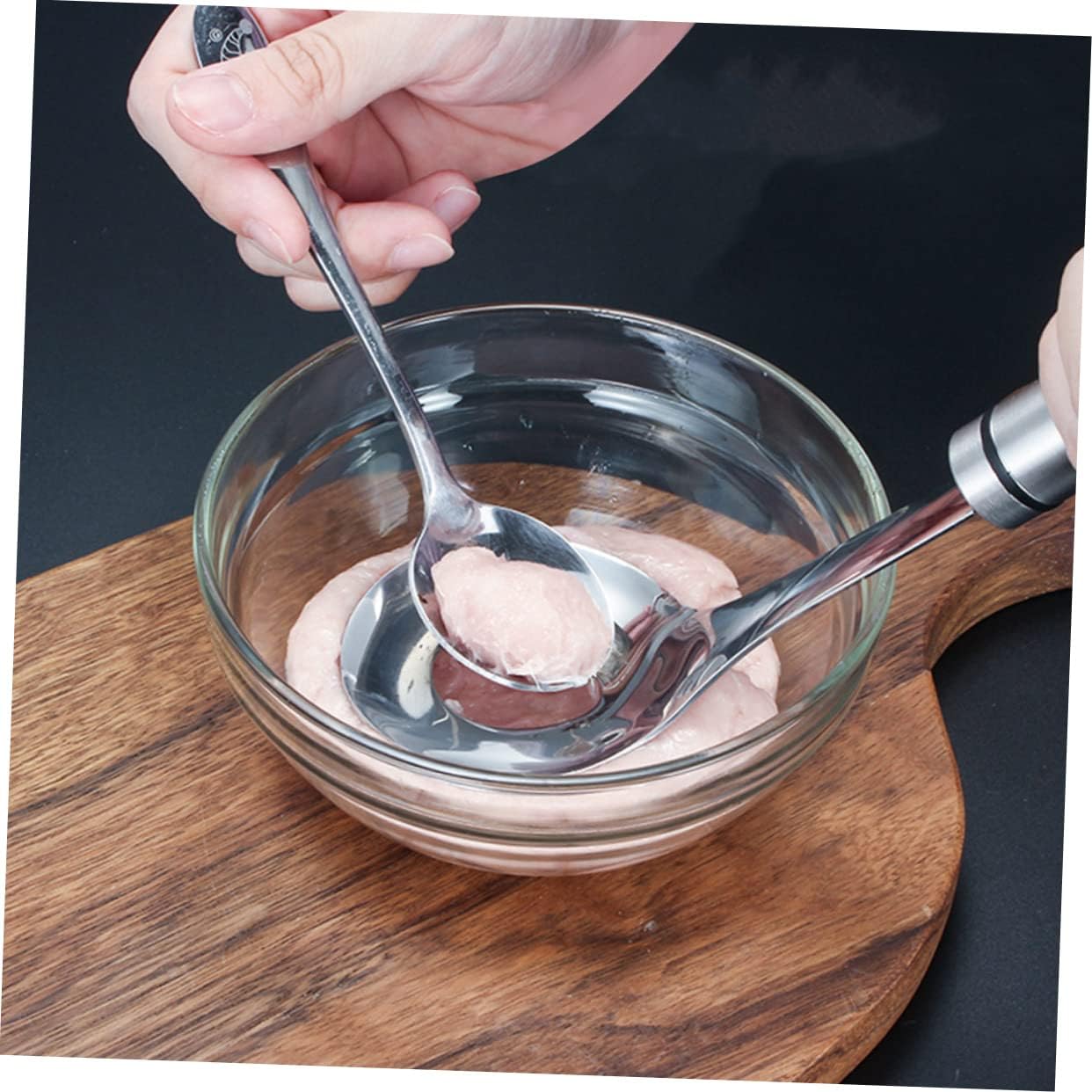 2Pcs Glass Dumpling Filling Mixing Bowl Set Large Prep Bowls for Cooking and Salad Sturdy Kitchen Glass Lids