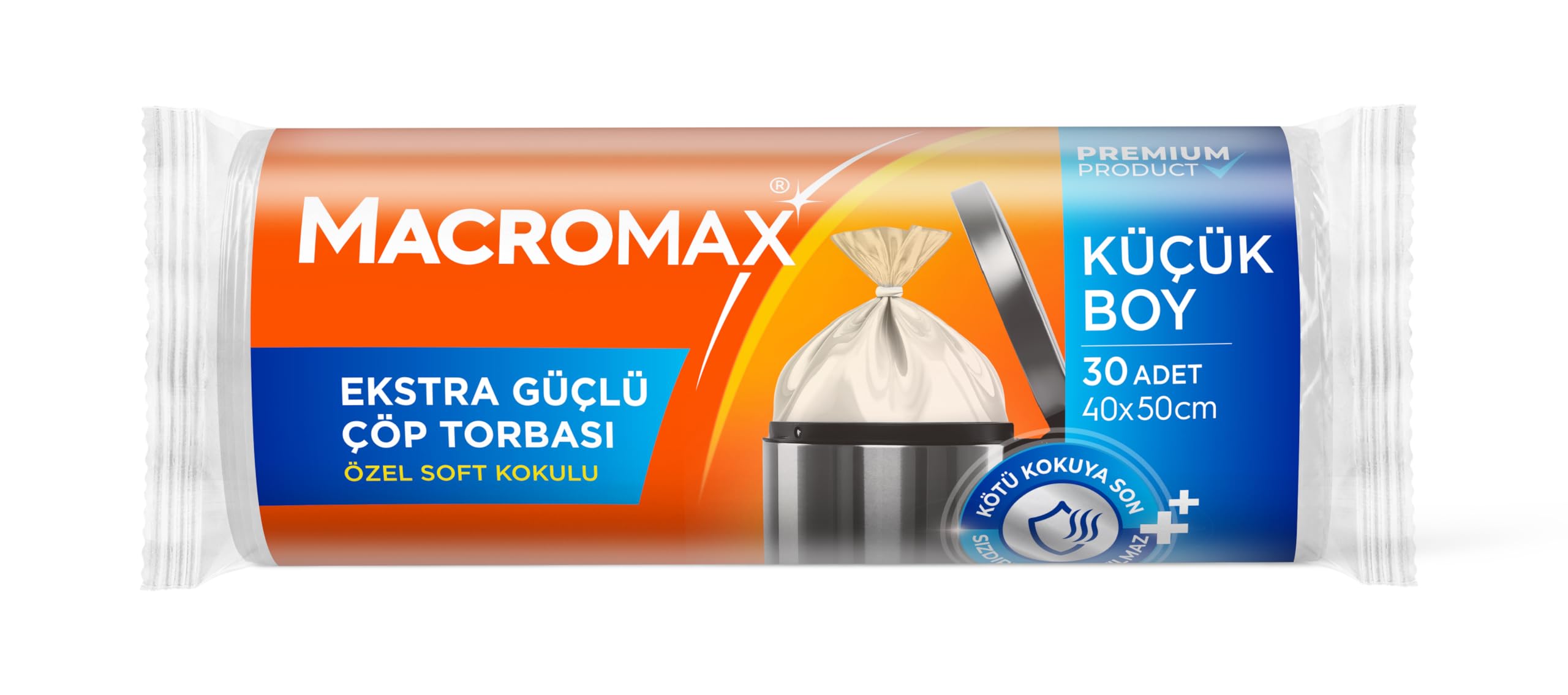 Ekstra Güçlü Çöp Torbası Küçük Boy 40x50 cm, Soft Kokulu 30 Adet
