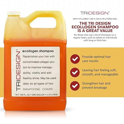 Miniatura 2 de TRI Design Ecollogen Shampoo  Champú para el cabello para mujeres, hombres, champú, productos para el cabello, cuidado del cabello con concentrado