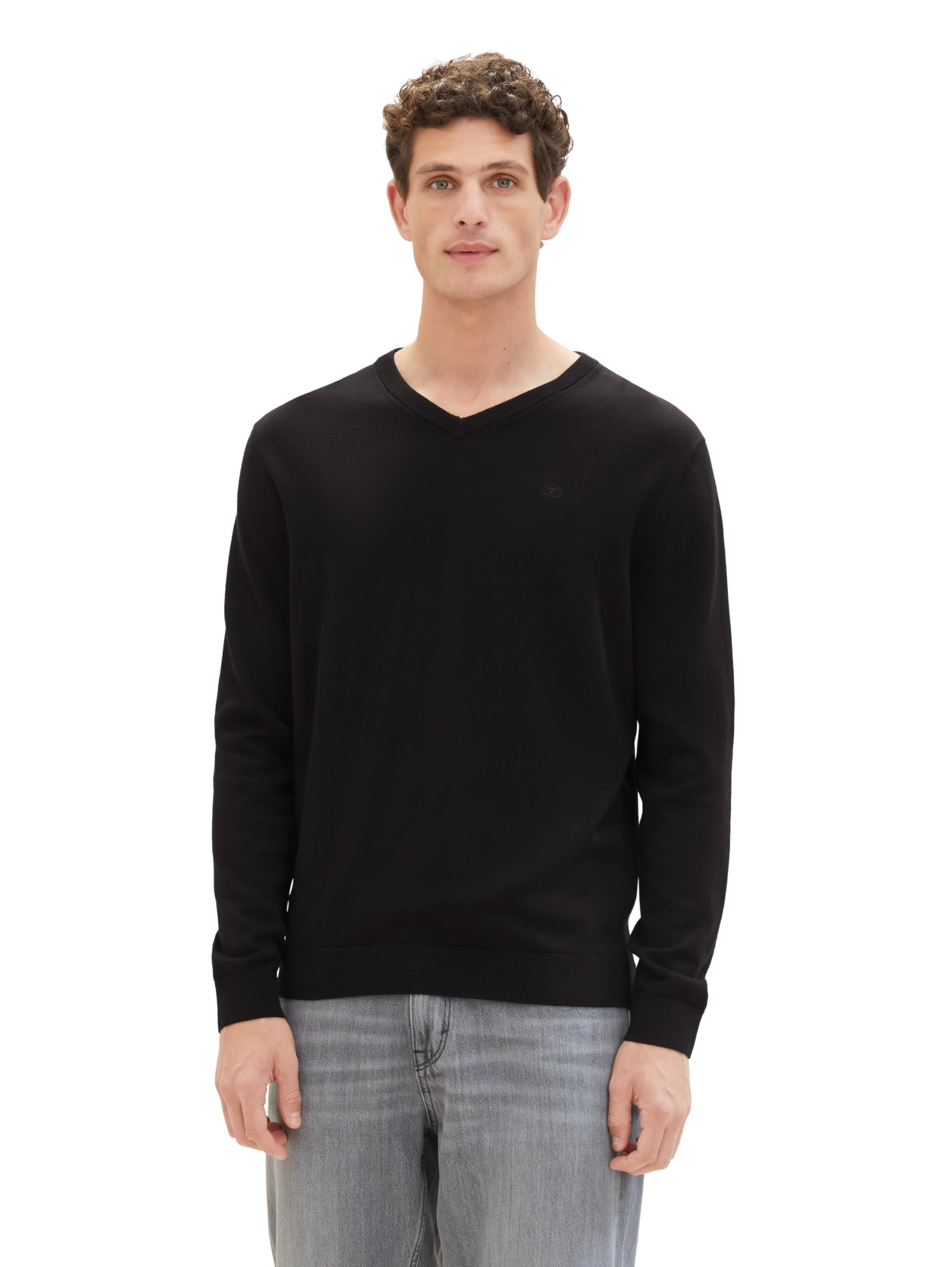 TOM TAILOR Maglione da Uomo, 29999 - Black, S
