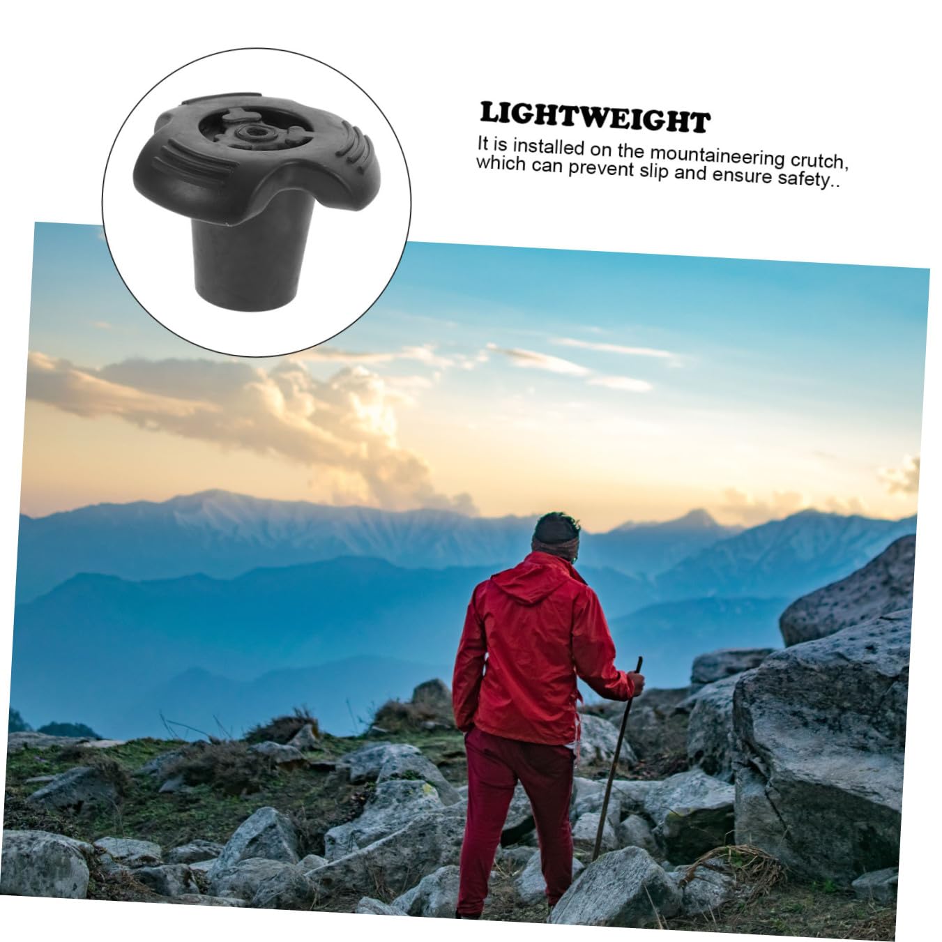 Mikinona 8 Pezzi Gommini Antiscivolo per Bastone da Trekking Ricambi in Gomma per Stampelle e Bastoni da Camminata Tappi Terminali Resistenti e Ammortizzanti per Escursionismo Campeggio e