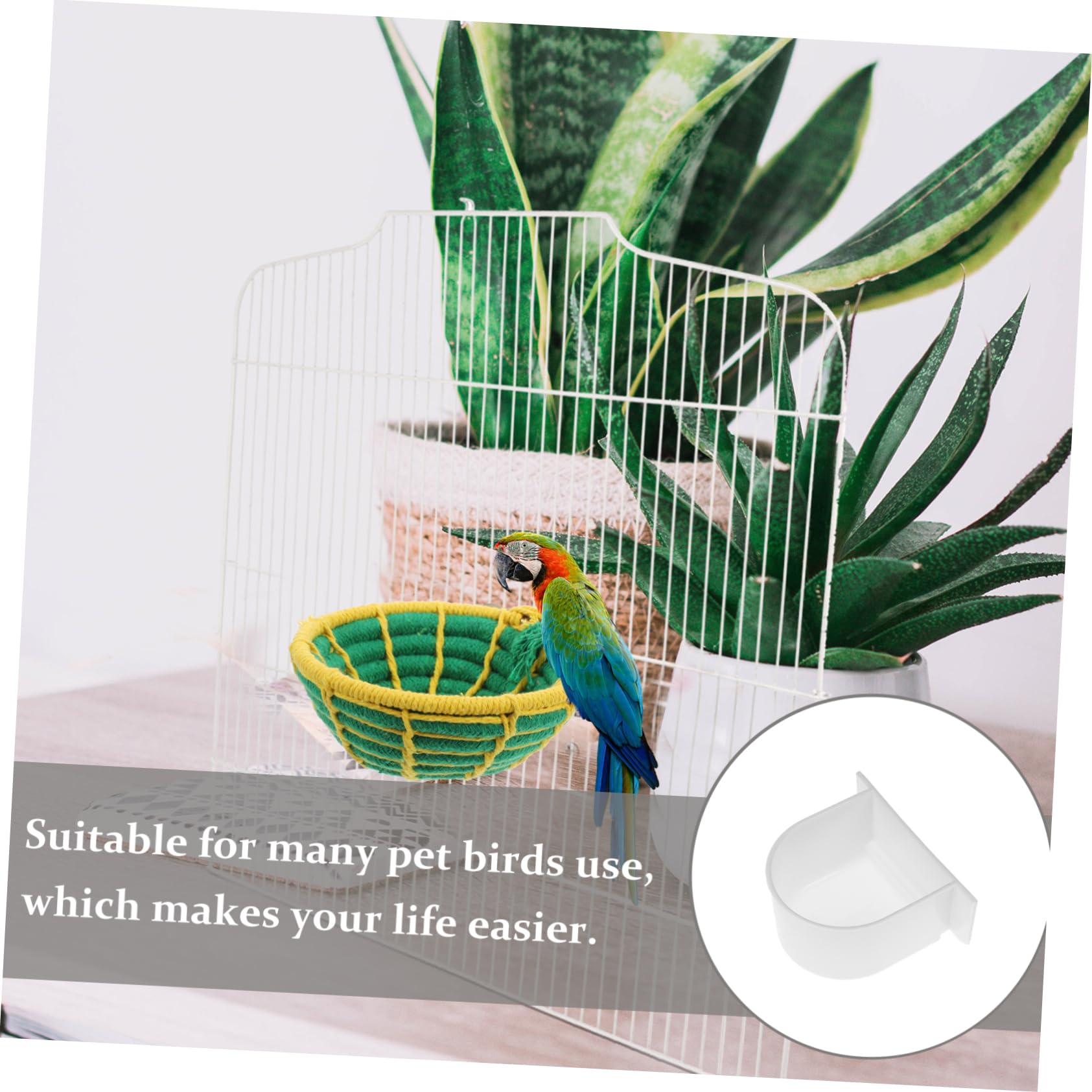 BESPORTBLE 20pezzi Mangiatoia per Resistente Contenitori per per Pappagalli e Piccole Facile Installare e Accessori per
