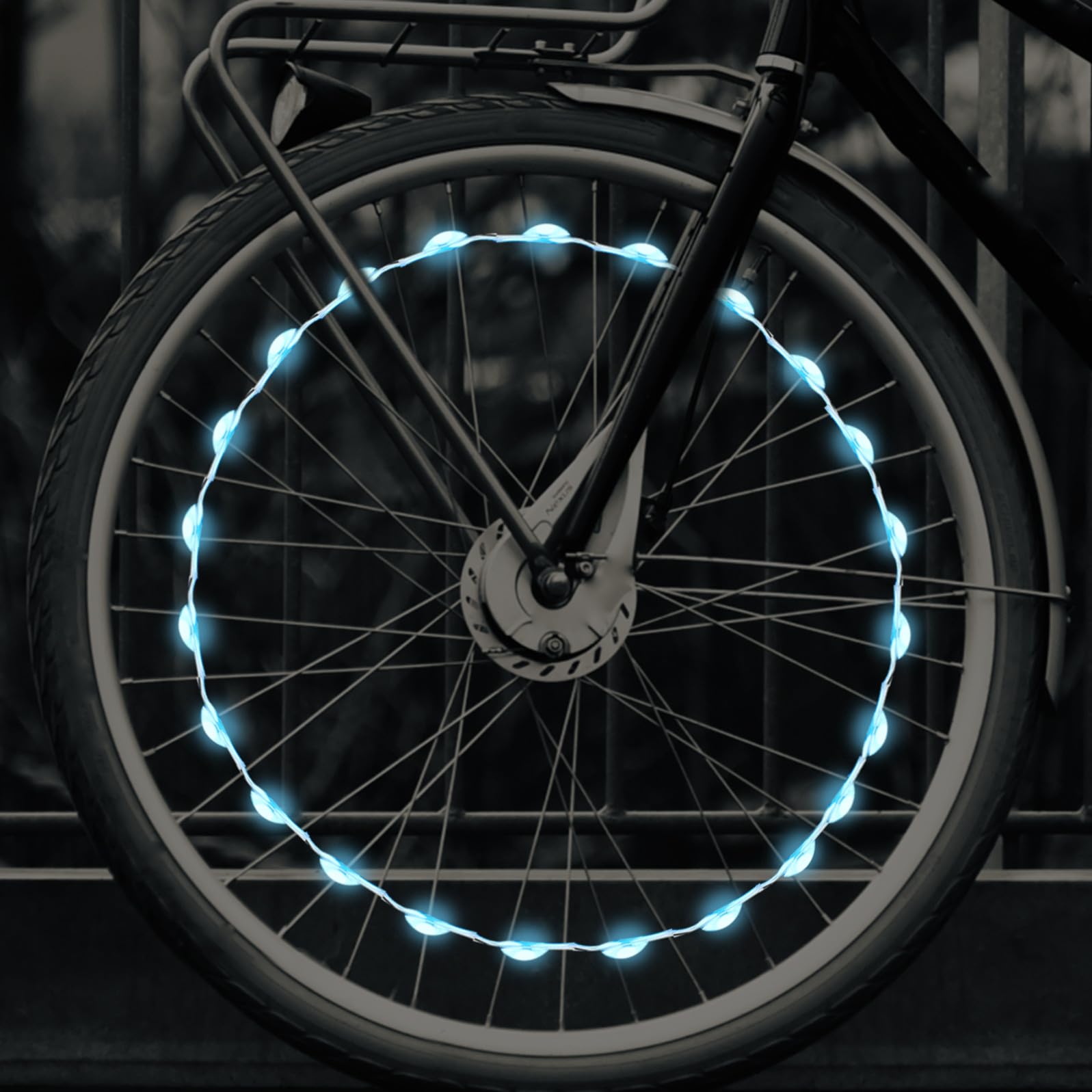 VANZACK 2ensembles Lumières De Vélo LED Rechargeables RGB Éclairage Décoratif pour Roues De Bicyclette Étanche Et Visible Parfait pour Adultes