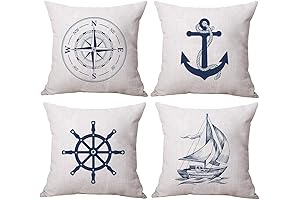 ULOVE LOVE YOURSELF Coastal Sailing Throw Pillow Cases