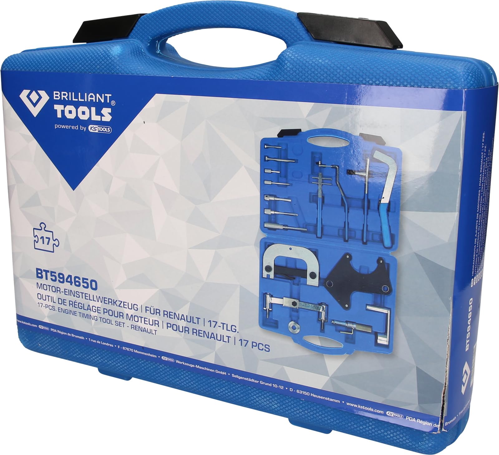 BRILLIANT TOOLS BT594650 Juego de herramientas de reglaje de motores para Renault [Powered by KS TOOLS]