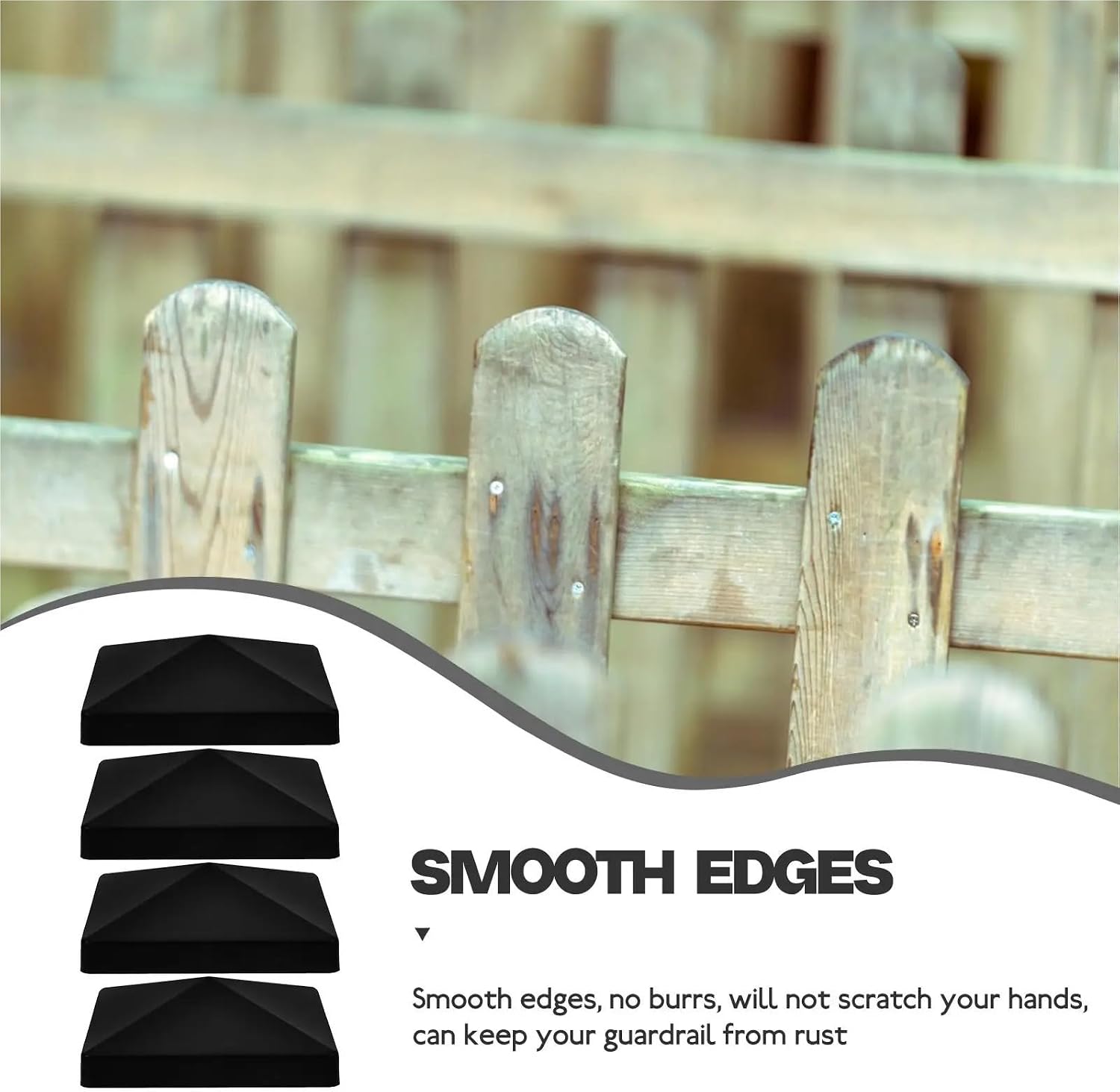 Fence Post Caps 20 Sets Column Cover Fence Post Caps Accessories Plastic Deck Sealing Guardrail Covers for Fences Wood