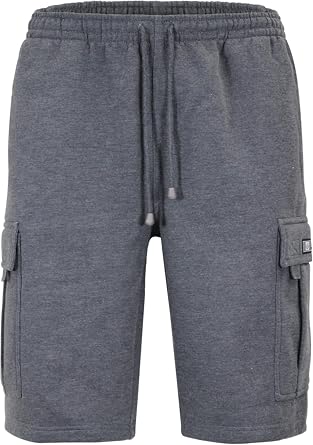 VICTORIOUS Men's Solid Fleece Cargo Shorts