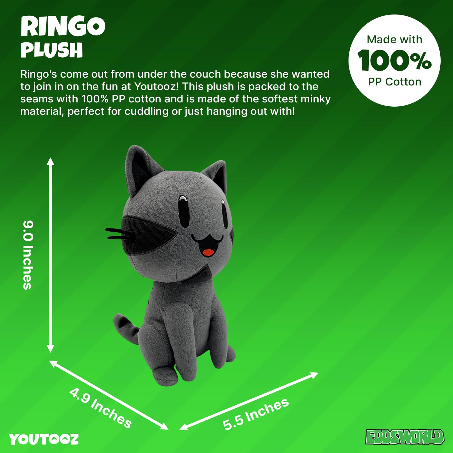 Youtooz Eddsworld - Peluche Ringo, 23 cm | Da collezione, dalla collezione Eddsworld