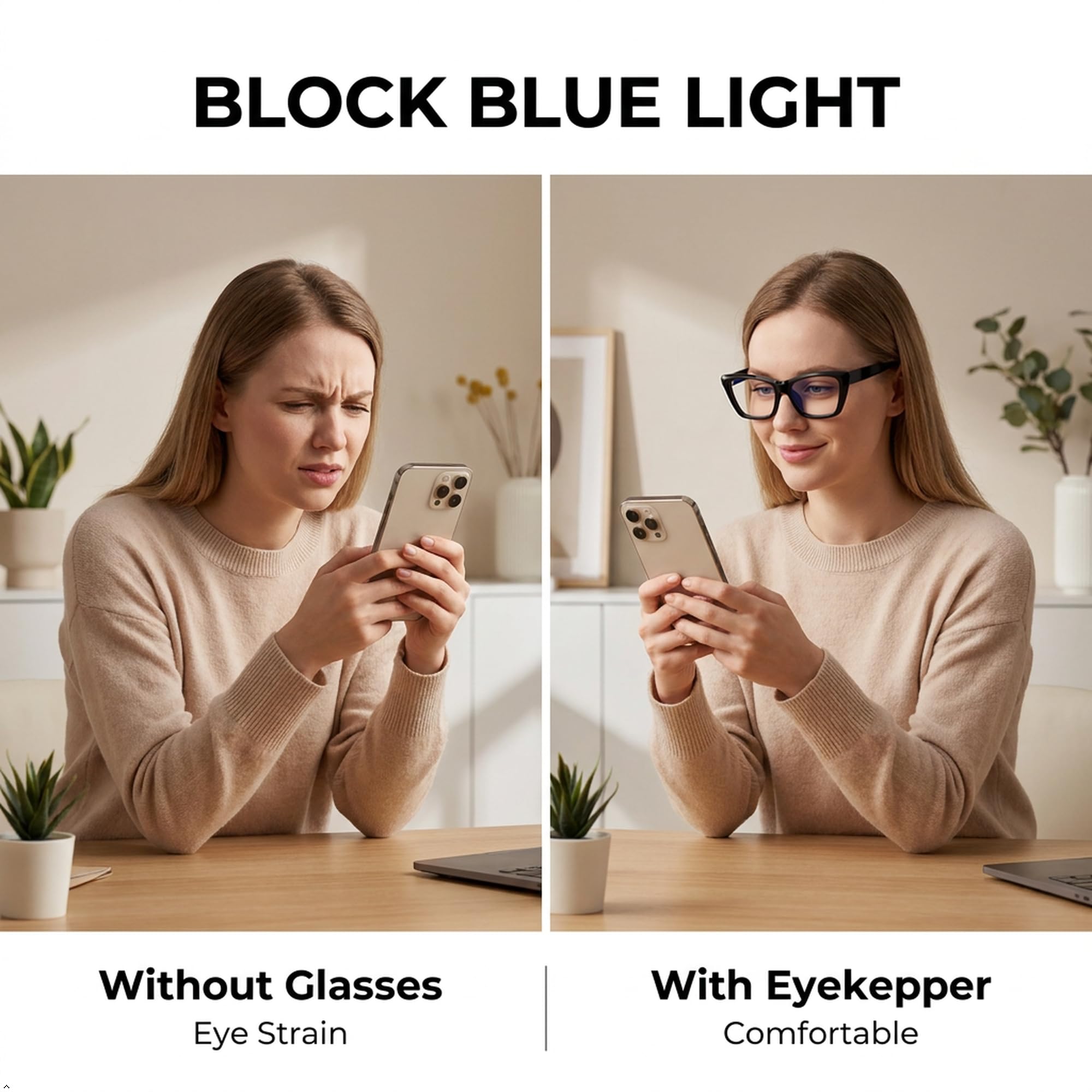Eyekepper 6 Paia Senza Metallo Occhiali da Lettura Anti Luce Blu con Cerniere a Molla Senza Viti Occhi di Gatto Lettori di Computer per Donna