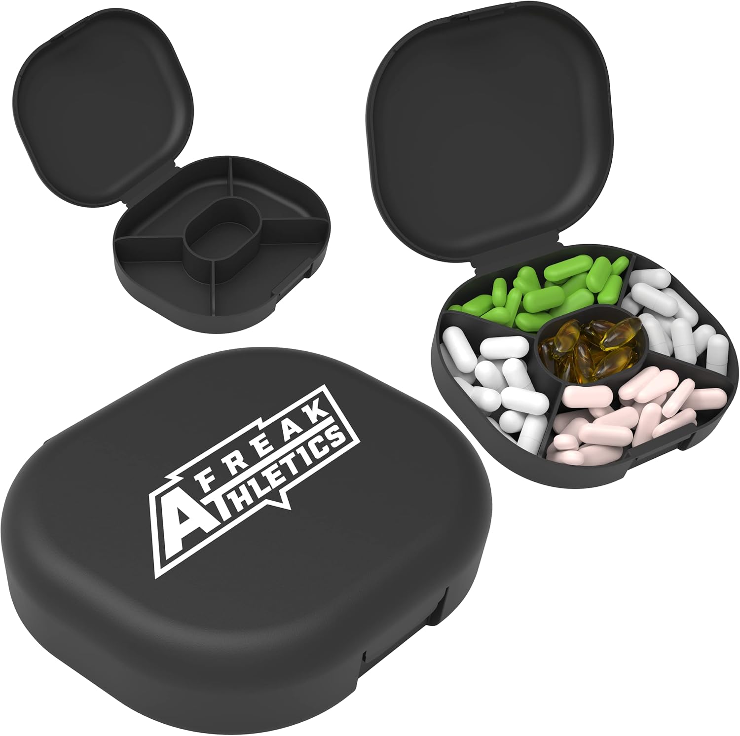 Pill Box Pill Organiser Travel Pill Case Pill Holder for Purse, Compact Medicine Container