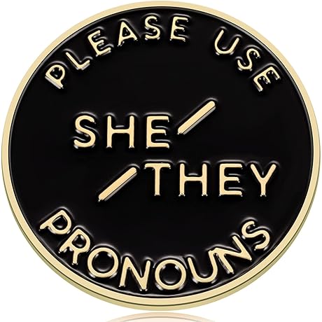 Stainless Steel They/Them Pronoun Pin: Amplify Your Identity with Pride