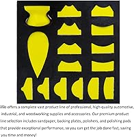 Vista 6 de Juego de 16 piezas de bloques de lijado de perfil contorneado - Material de espuma con velcro, bloque lijador manual - Formas convexas y cóncavas