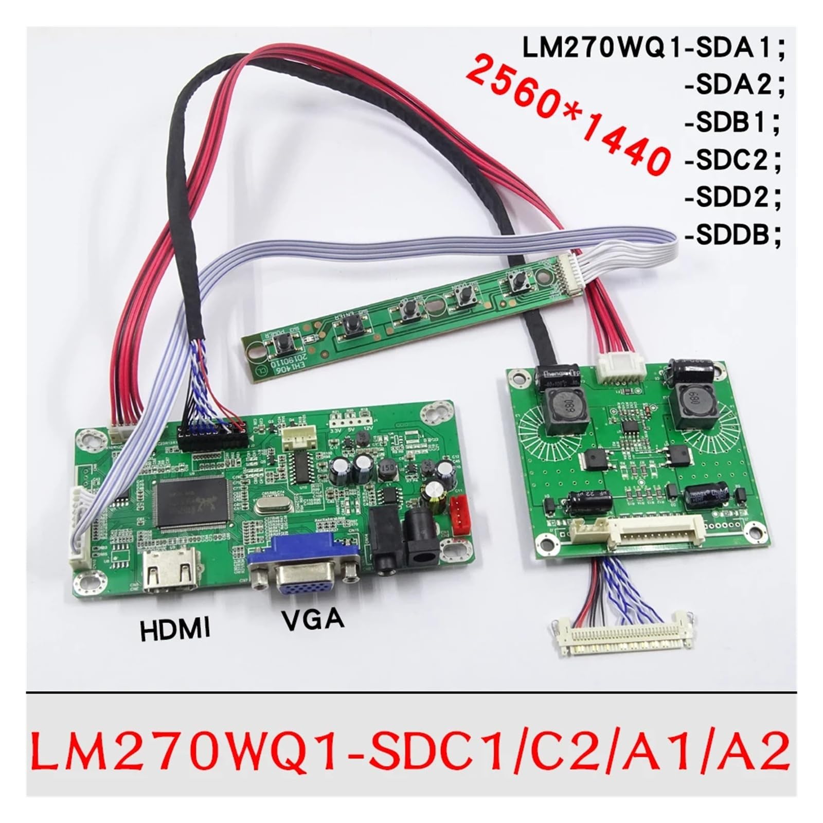 Kit Scheda Controller LM270WQ1-SDC2 For Scheda Driver LM270WQ1(SD)(A2) 2560X1440 30 Pin, Monitor LCD Fai Da Te Compatibile Con HDMI, Scheda Controller(LM270WQ1-SDA2)