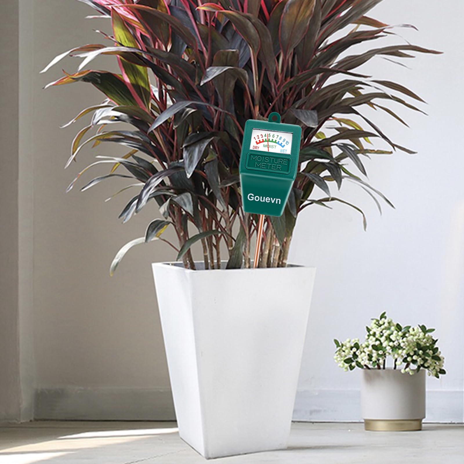 Gouevn Medidor de humedad de suelo de sonda larga para plantas, medidor de humedad de plantas para plantas de interior, medidor de agua para plantas en macetas grandes de interior y exterior,