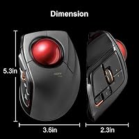 ELECOM DEFT PRO Trackball egér vezetékes/vezeték nélküli/Bluetooth gamer fekete 8