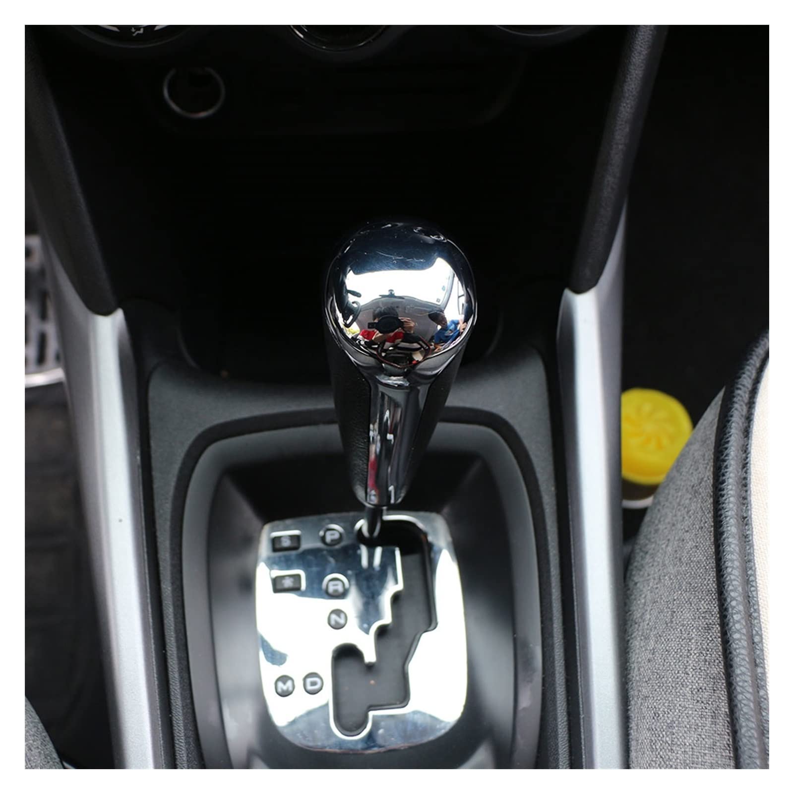 Pomello Cambio Automatico Per Peugeot - Nero E Argento - In Ecopelle E ABS - Ricambio Stiloso - Foto 4