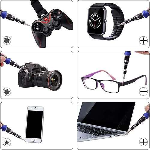 Miniatura 7 de Juego de destornilladores de precisión de 124 piezas con 101 puntas magnéticas, kit de herramientas de reparación electrónica para iPhone, MacBook,