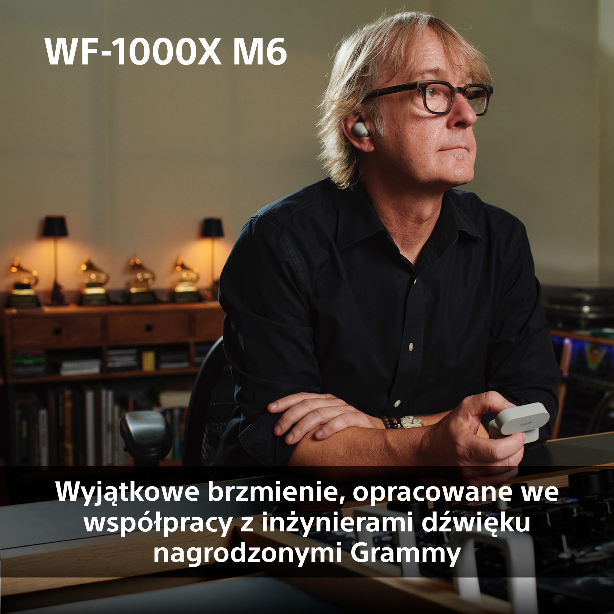 Sony WF-1000XM6 Flagowe bezprzewodowe słuchawki douszne z redukcją szumów, Bluetooth, Hi-Res, krystalicznie czyste rozmowy, 10-pasmowy EQ, do 24 godz. baterii, IPX4, iOS i Android – Czarne