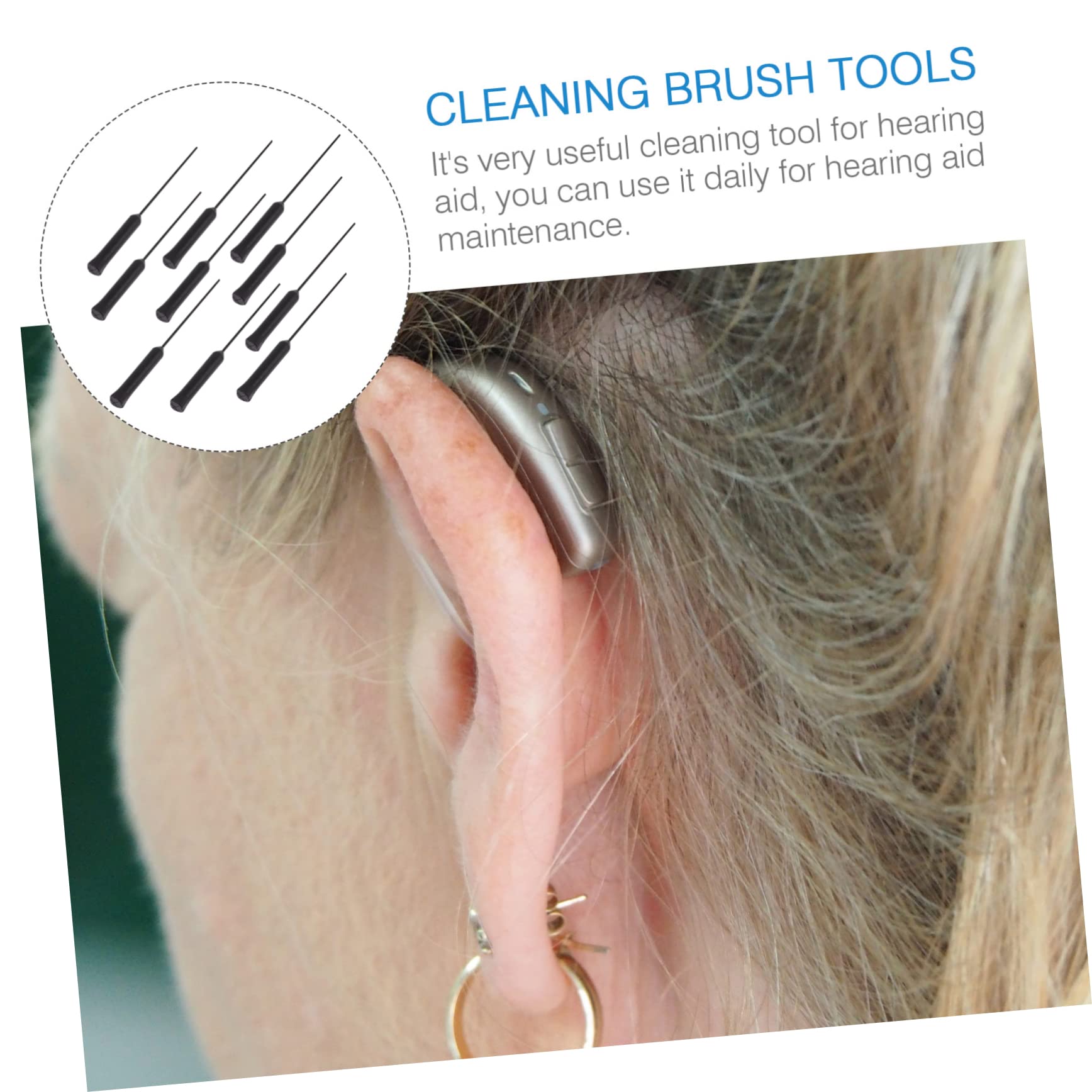 FRCOLOR 50 Pcs Cleaning Rod Cleaning Tool Supplies Vent Cleaner Accessories Hearing Amplifier Cleaning Tools Cleaner