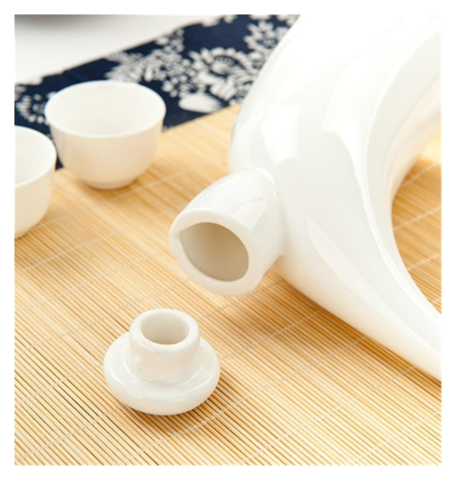 Set Olio e aceto Dispenser for Olio e aceto, Dispenser for Bottiglie di Olio in Ceramica Bianca, aceto/Salsa di soia, Dispenser for condimenti liquidi Oliera