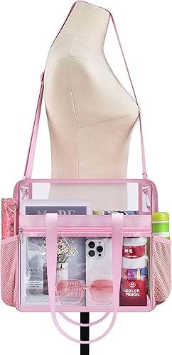 Vista 90 de Oraben Bolsa transparente transparente aprobada para estadios de 12 x 6 x 12 pulgadas, bolsa de estadio para trabajo, juegos deportivos, gimnasio