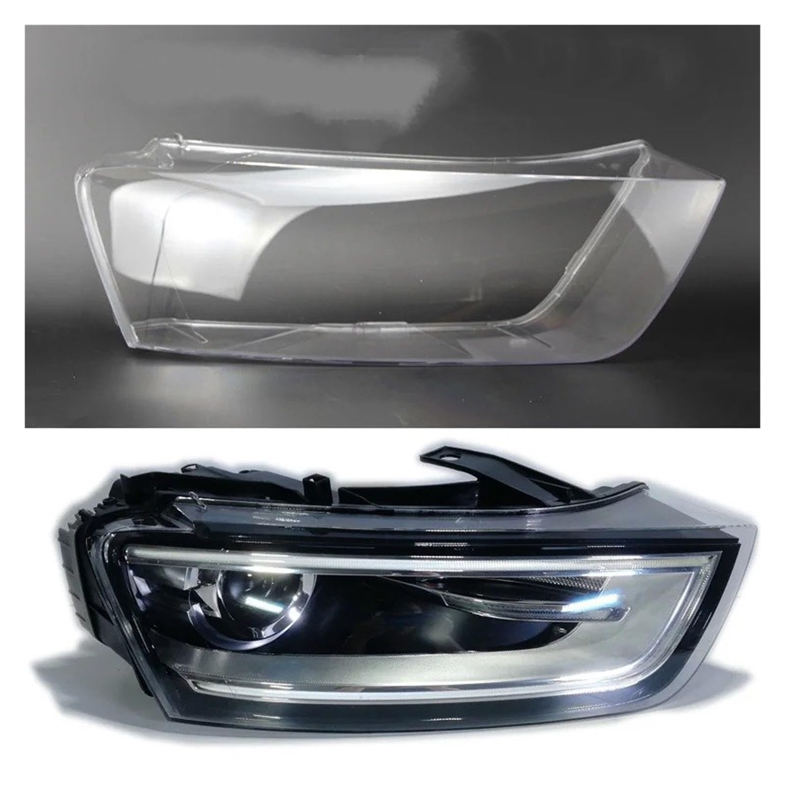 QUTBAG Koplamp PER Q3 2010 2011 2012 2013 2014-2015 Faro Paralume Trasparente Faro Lente Sinistra E Destra Paralume Copertura Lente Di Protezione Della Luce Auto Licht Montage(1 piece Left)