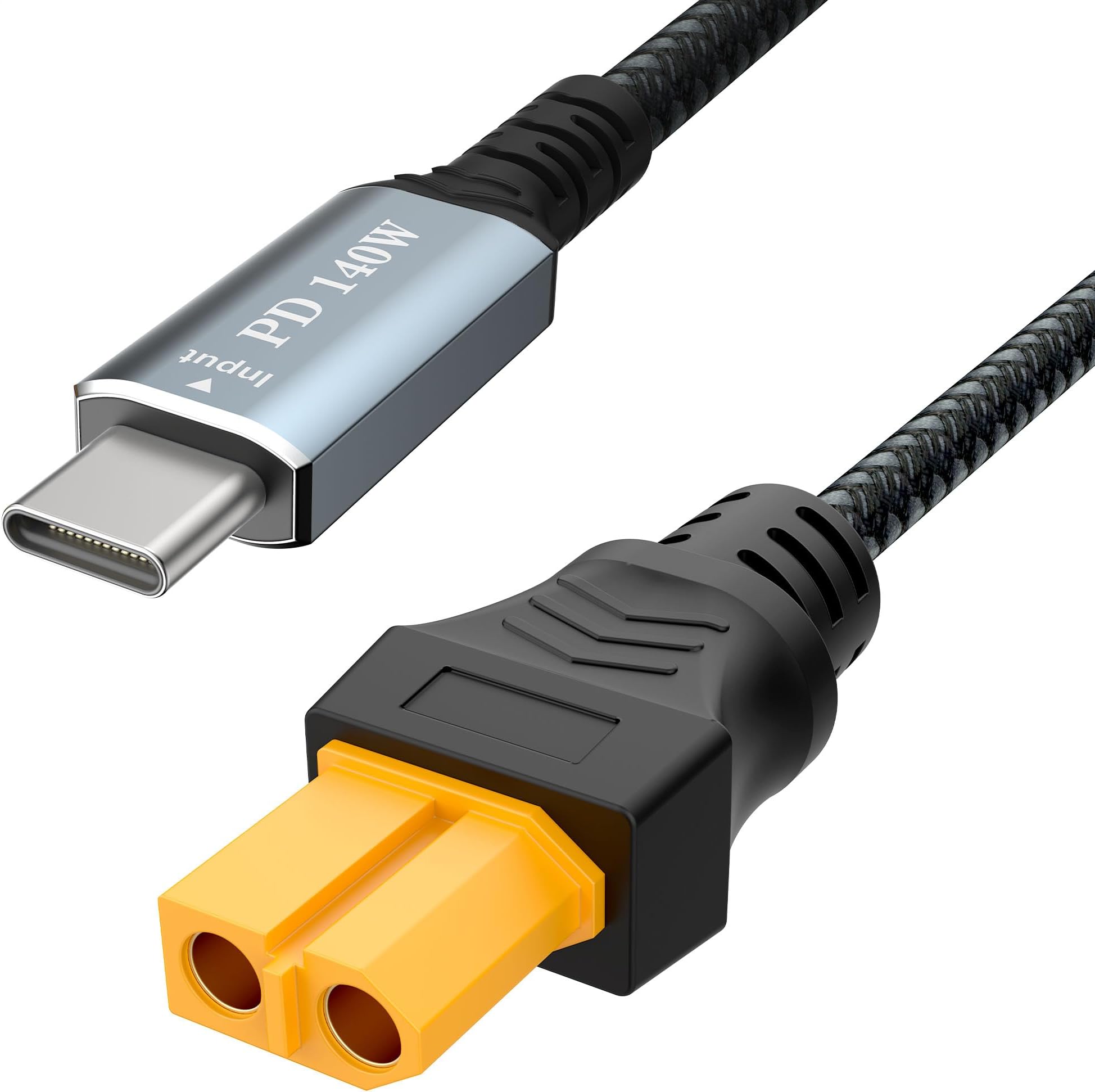 140W USB C to XT60 Charging Cable, 1.65FT Type C to XT60 Female Adapter PD 140W max Charging Cable for Drone, Solar Battery,etc for Tool-kitrc M7 M6 M6D M8S Charger(0.5M/1.65F)