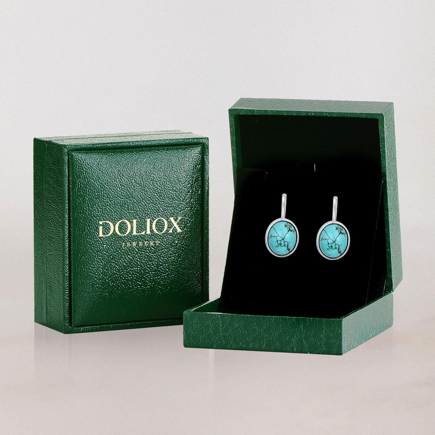 Genuine Turquoise Dangle Earrings for Women 925 Sterling Silver Blue Green Gemstone Dangling Earring Dainty Jewelry for Her Wife Mom - Image 7