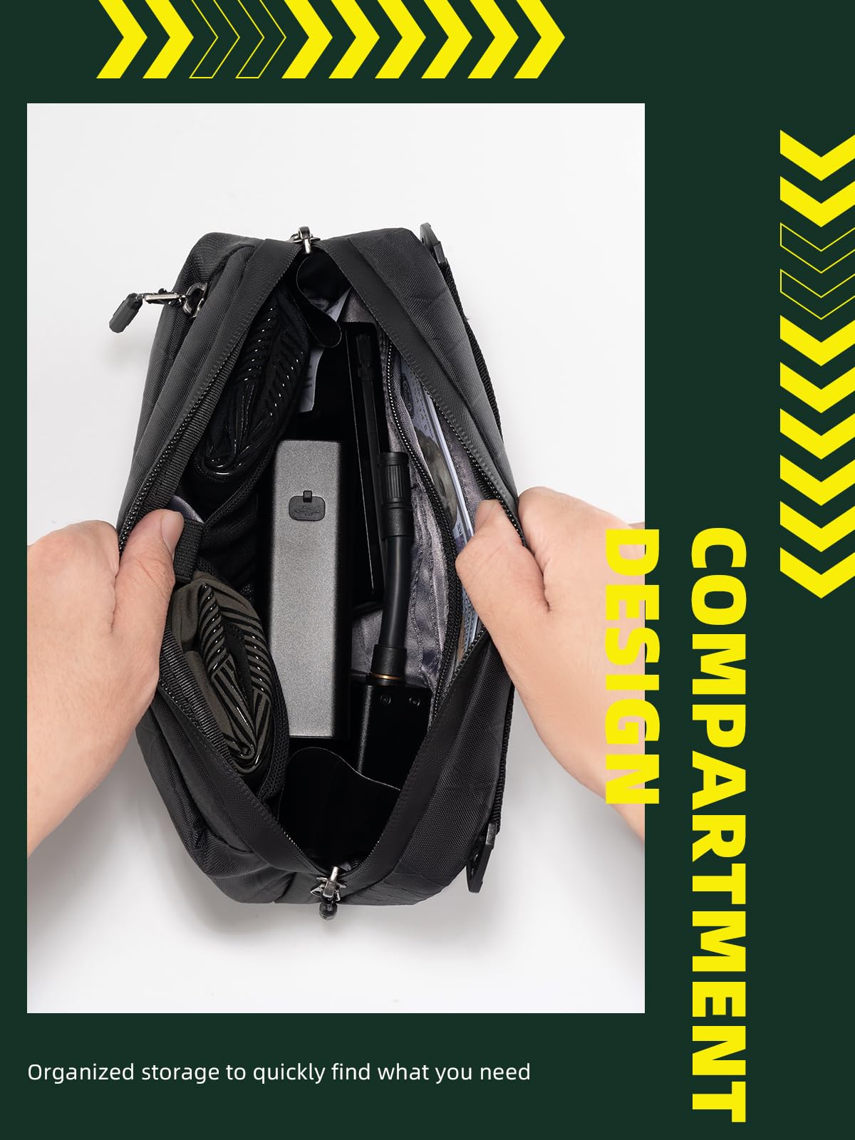 ROCKBROS Sac de guidon de vélo, grande capacité de 2,1 L, sac avant de vélo, sac de guidon à libération rapide, sac banane multifonction pour vélo, scooter, sac banane
