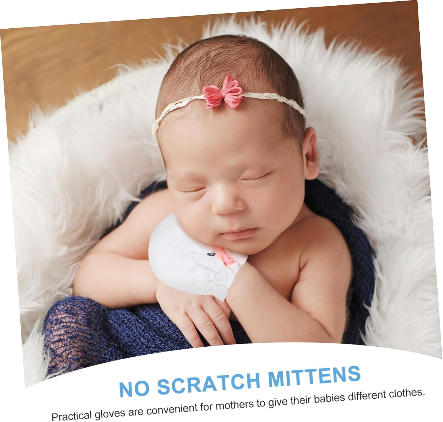 FOMIYES 5 Pairs Baby Gloves Soft Cotton Mittens No Scratch for Toddlers and Infants Gloves