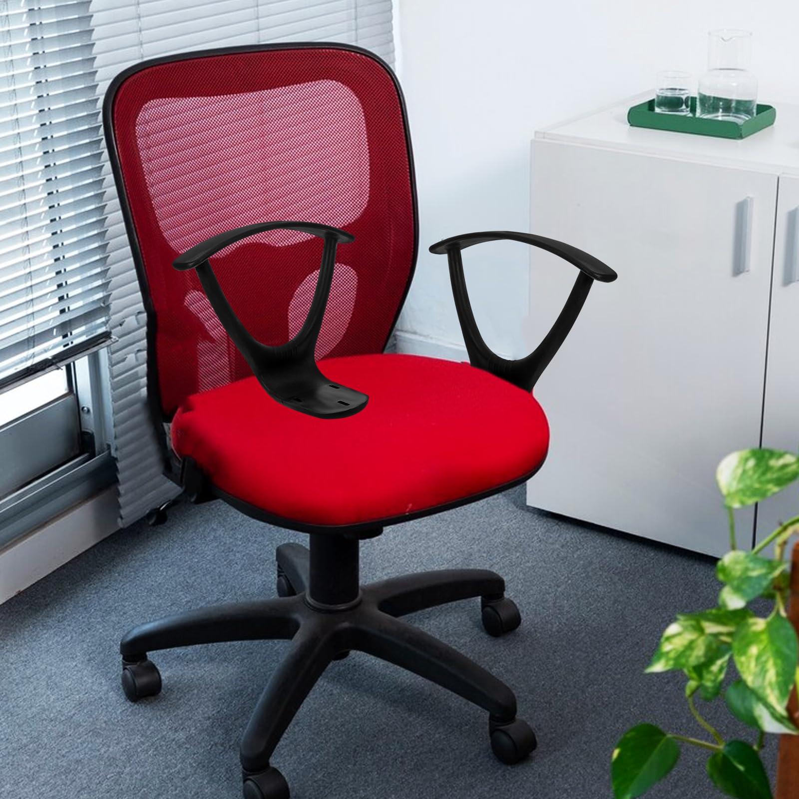 jojofuny Ricambio Ergonomico per Braccioli Sedia Ufficio in Plastico Nero, Supporto per Braccioli per Lavoratori D'ufficio e Donne Incinte, di Accessori Funzionali per Aumentare