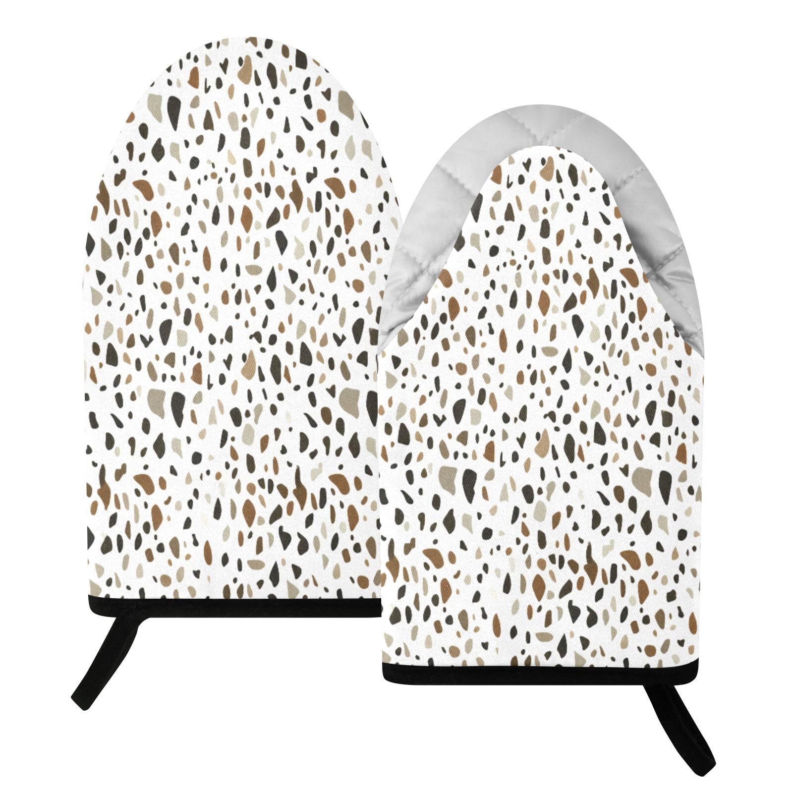 BURSTDDY Terrazzo Oven Mitt,Heat Resistant Kitchen Mitts for Cooking
