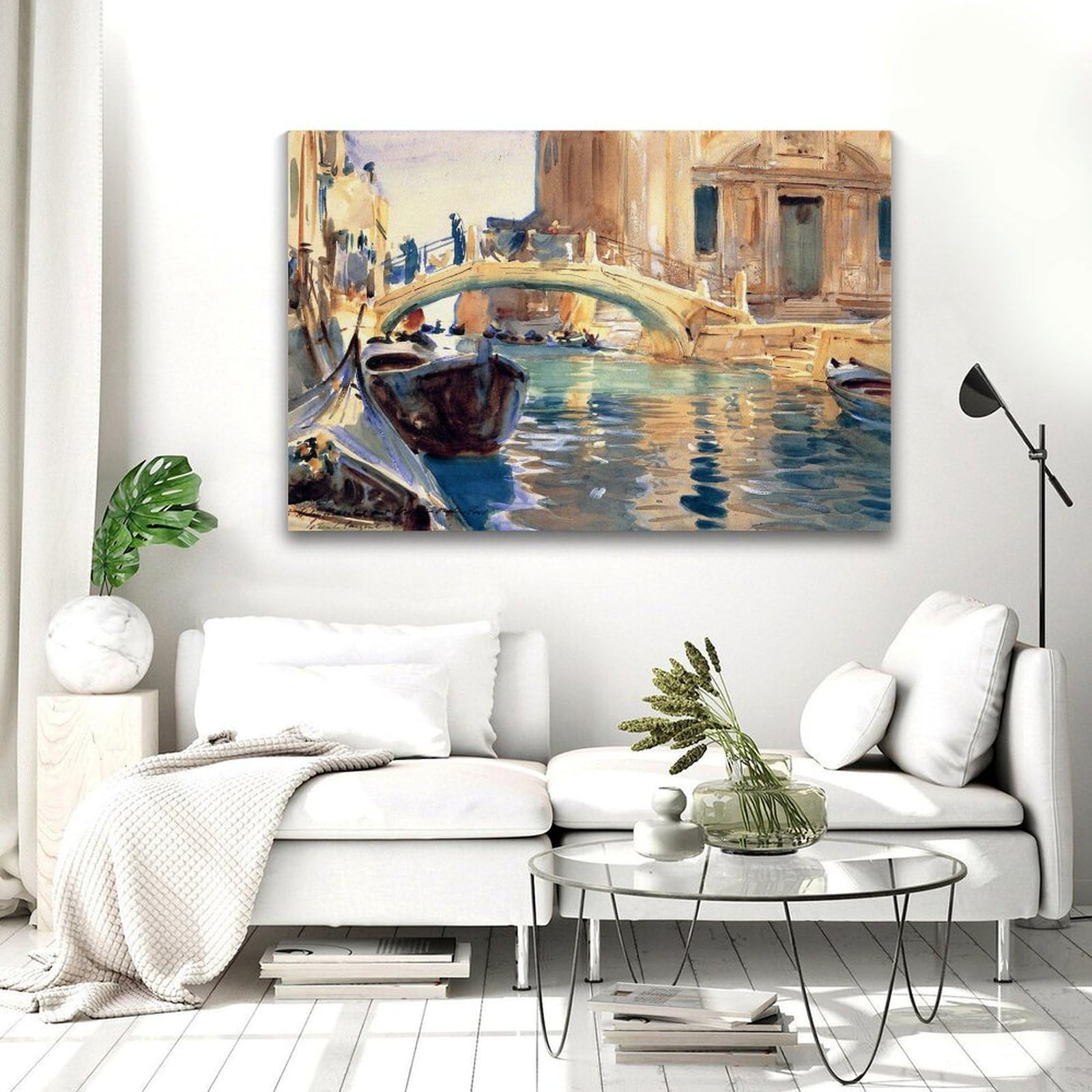 Ponte San Giuseppe Di Castello, Venezia di John Singer Sargent Painter - Stampa artistica da parete su tela, decorazione moderna per camera da letto, 50 x 75 cm