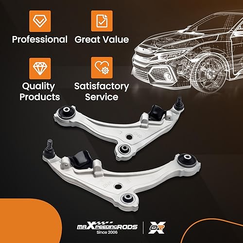 Miniatura 6 de maXpeedingrods Brazos de control delanteros inferiores para Nissan Maxima 2009-2014 K622054 K622059, kit de suspensión delantera con rótulas, juego