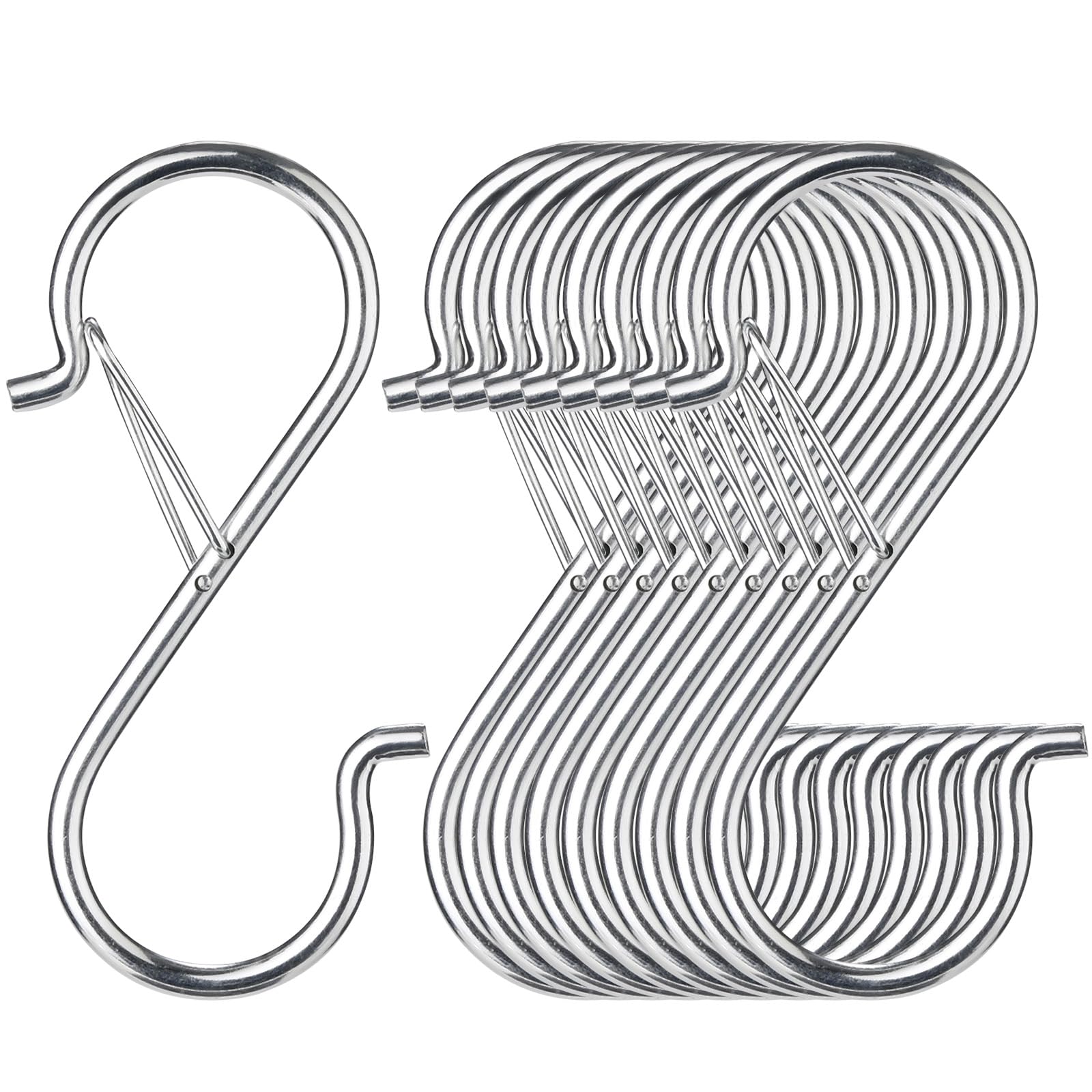 Photo 1 of iCafePub 12 PCS S Hooks Silver (3.5 Inch)
