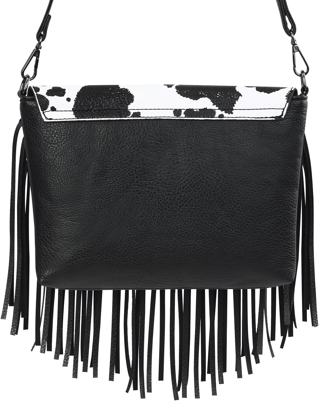 HDE Women's PU Leather Hobo Fringe Crossbody Tassel Purse Vintage Small Flap Envelope Handbag Western Sling Shoulder Bag