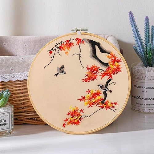 Miniatura 113 de Santune - Kit de bordado para adultos principiantes, kits de punto de cruz, patrones de mariposa e instrucciones (idioma español no garantizado)