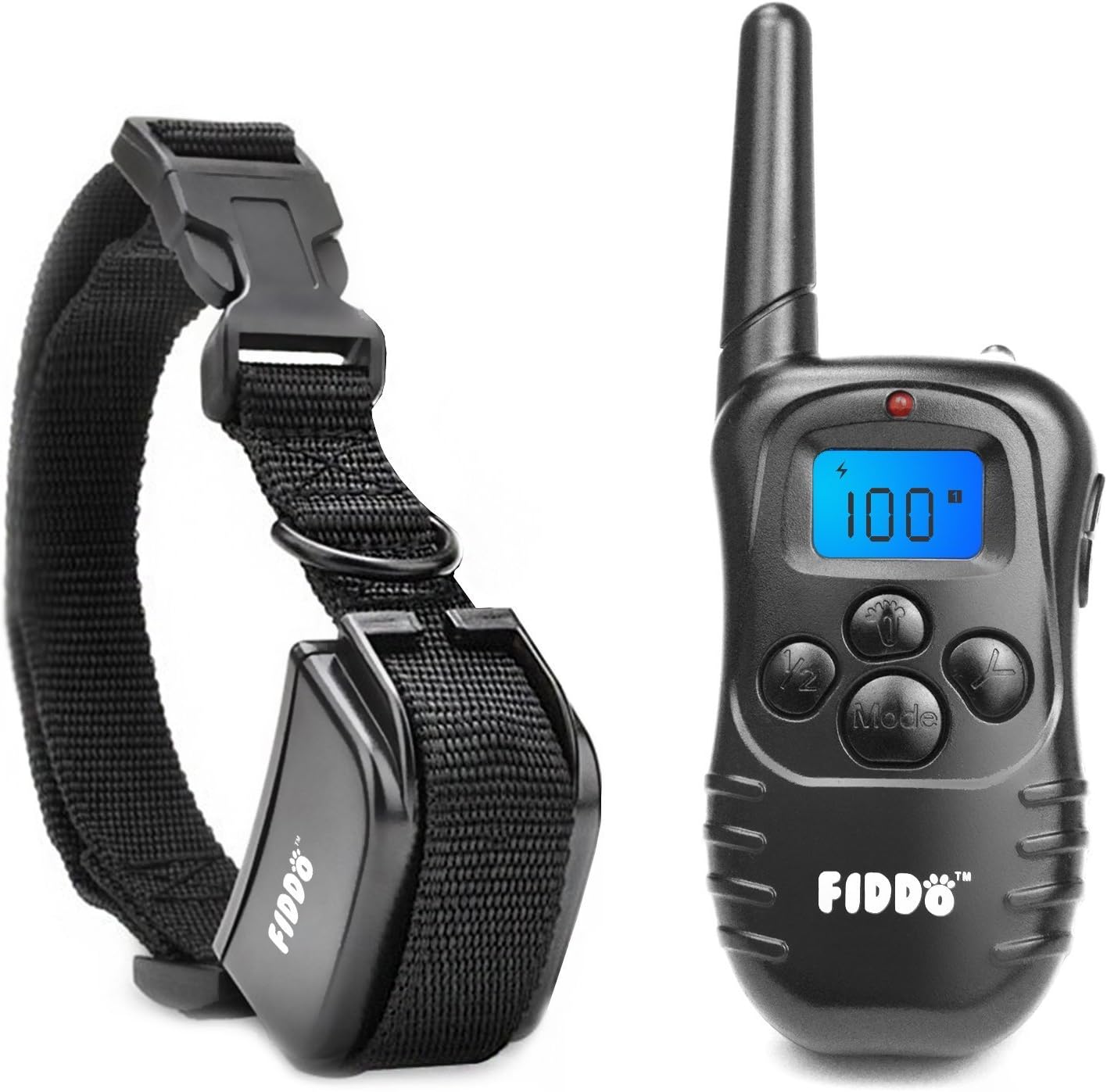 Fiddo Electric Dog Collar 330 Yards Remote Dog Training E-collar with Beep/Vibration/Shock Electric