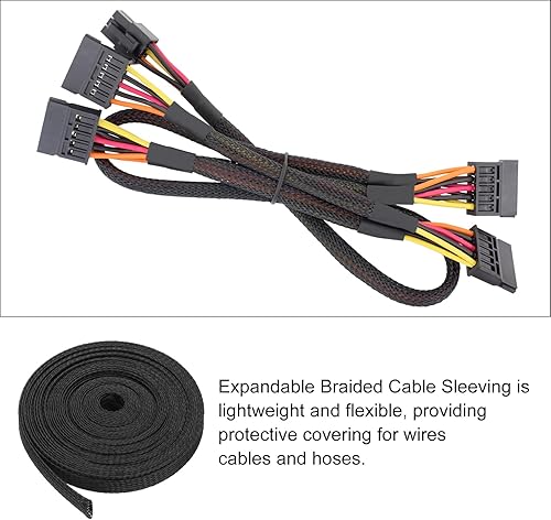 Miniatura 5 de Telar de alambre expandible de PET de 25 pies, 3/4 pulgadas, funda de alambre trenzado de PET