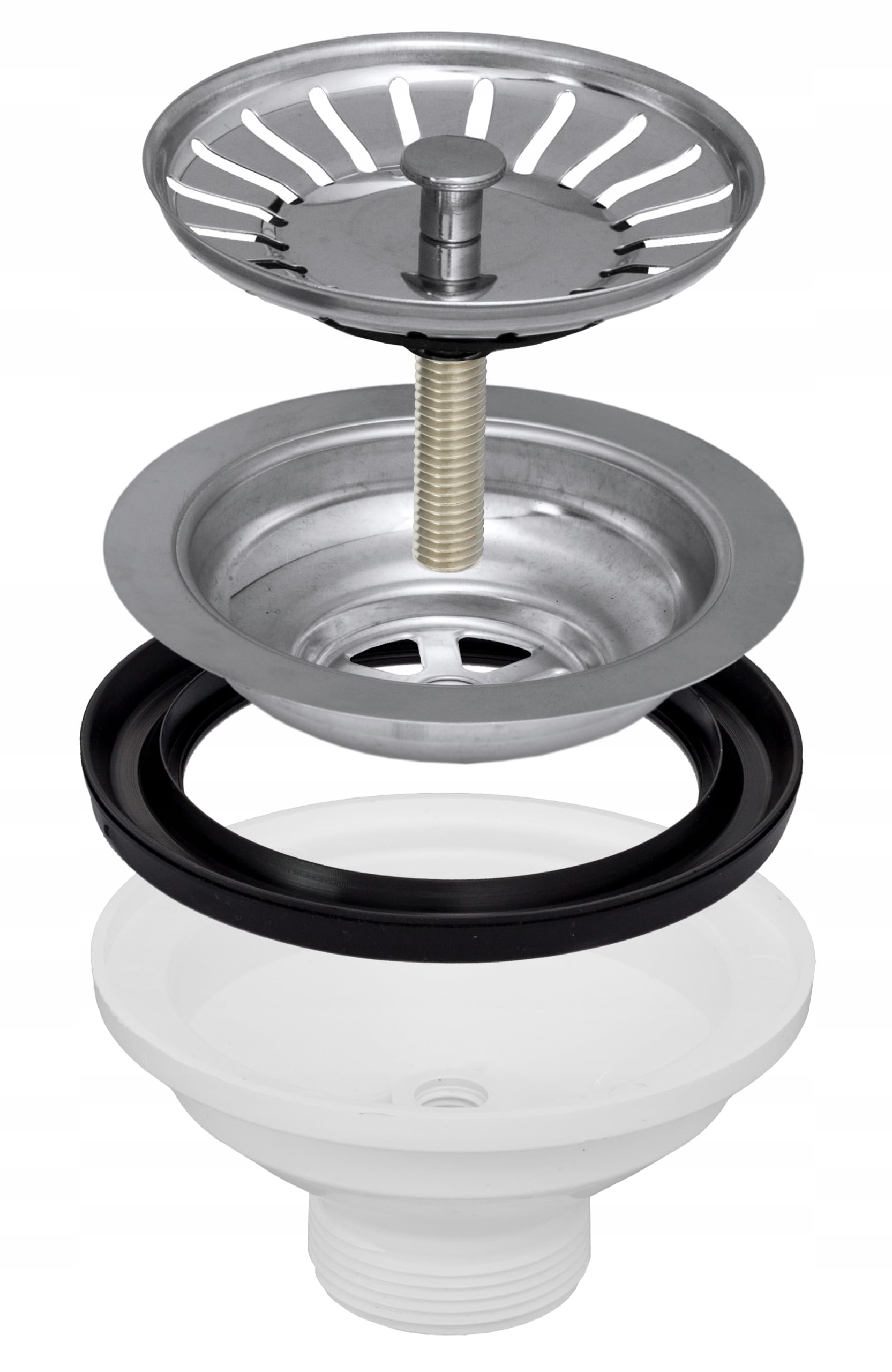 Granitan Kitchen Sink Strainer, Sink Strainer for Hole 90 mm Standard Sizes, Kitchen Sink Plug Stopper Strainer Basket Sink for Kitchen Sink