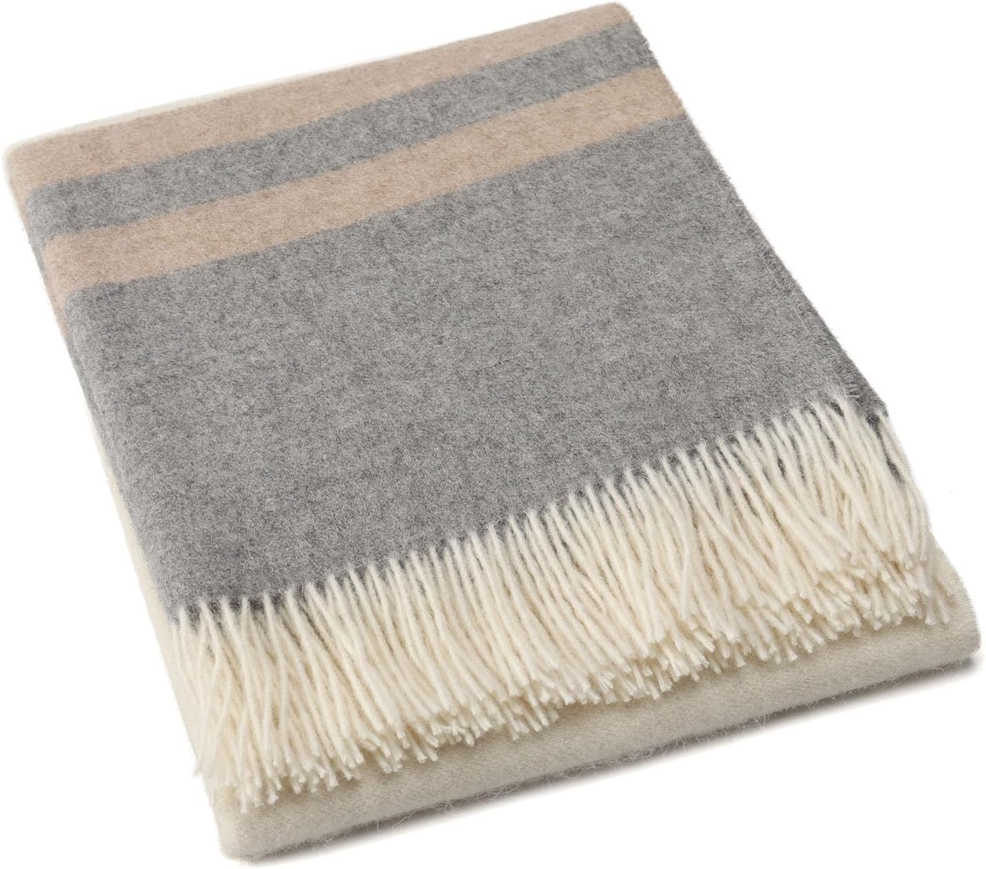 Superfine Alpaca Wool Throw Blanket - Lightweight Alpaca Merino Wool Throw Blankets | Soft Peruvian Alpaca Blanket Wool Blanket Scottish Design 72" x 60" (Apple Green/Beige)